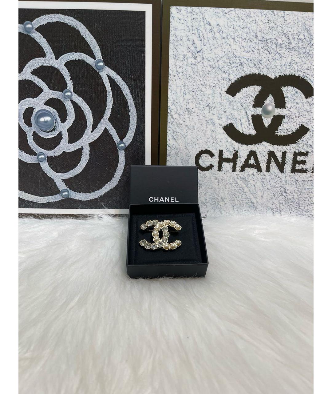 CHANEL Золотая металлическая булавка / брошь, фото 2