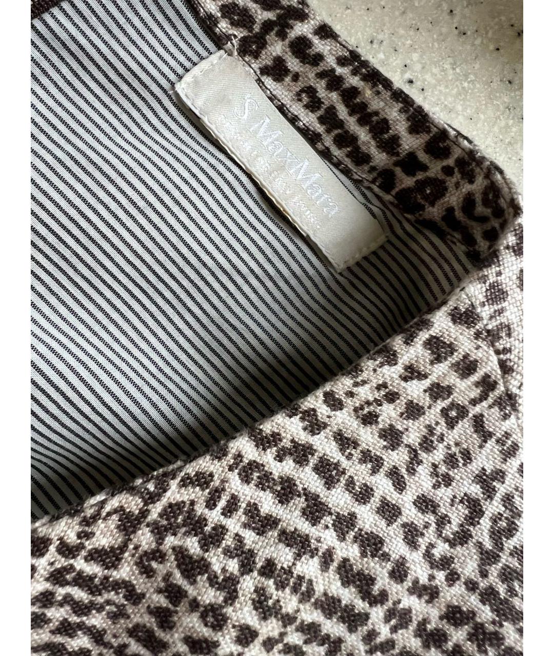 'S MAX MARA Бежевое льняное повседневное платье, фото 3