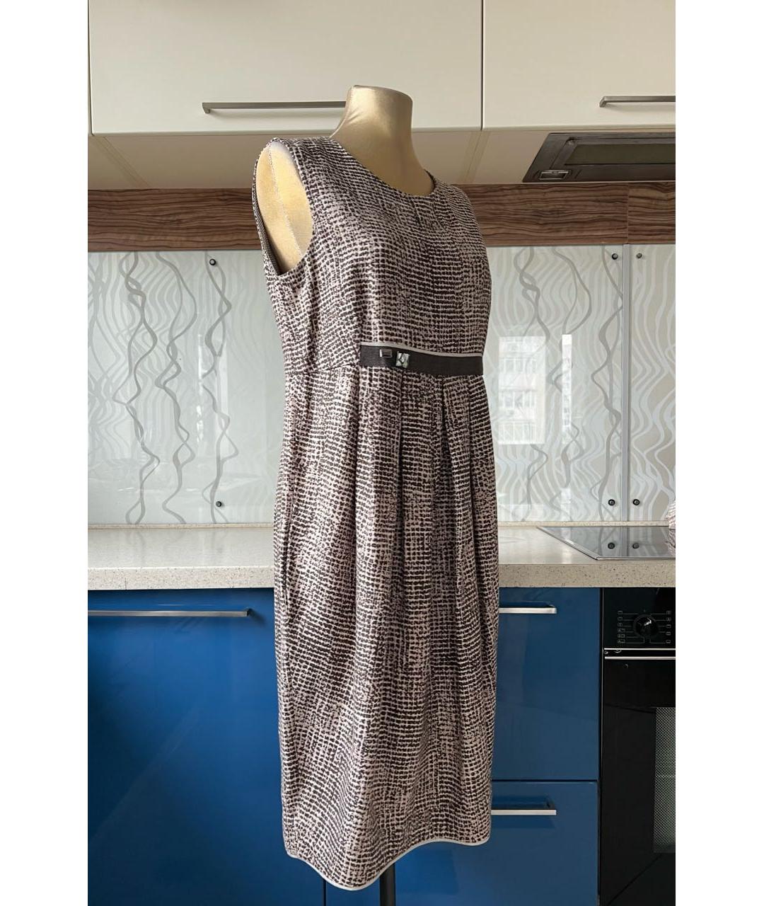 'S MAX MARA Бежевое льняное повседневное платье, фото 5