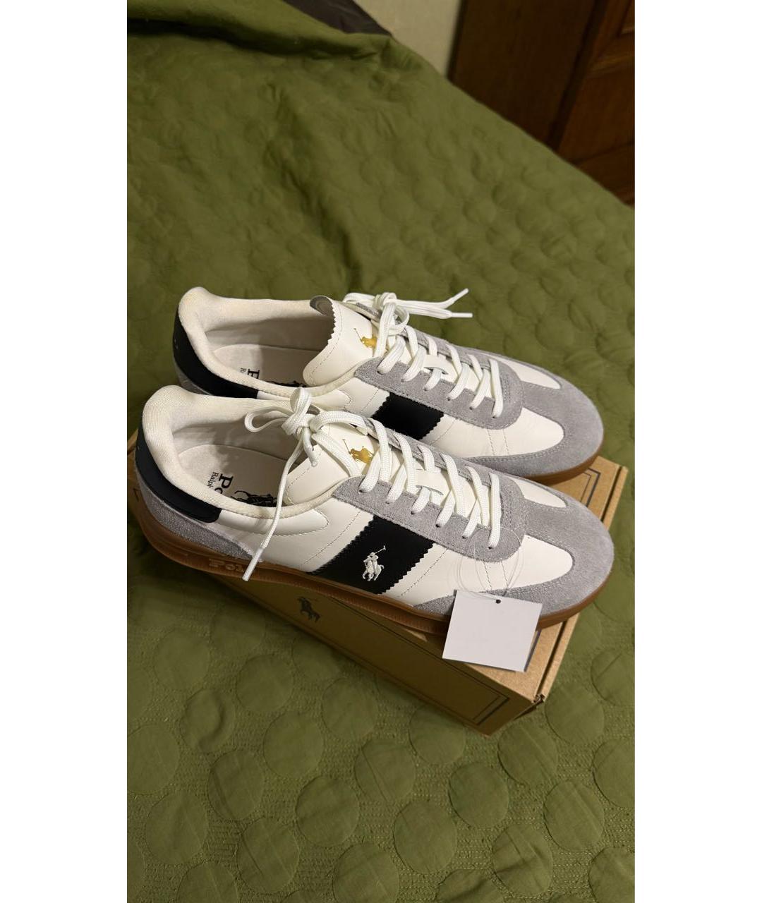 POLO RALPH LAUREN Серые замшевые низкие кроссовки / кеды, фото 3