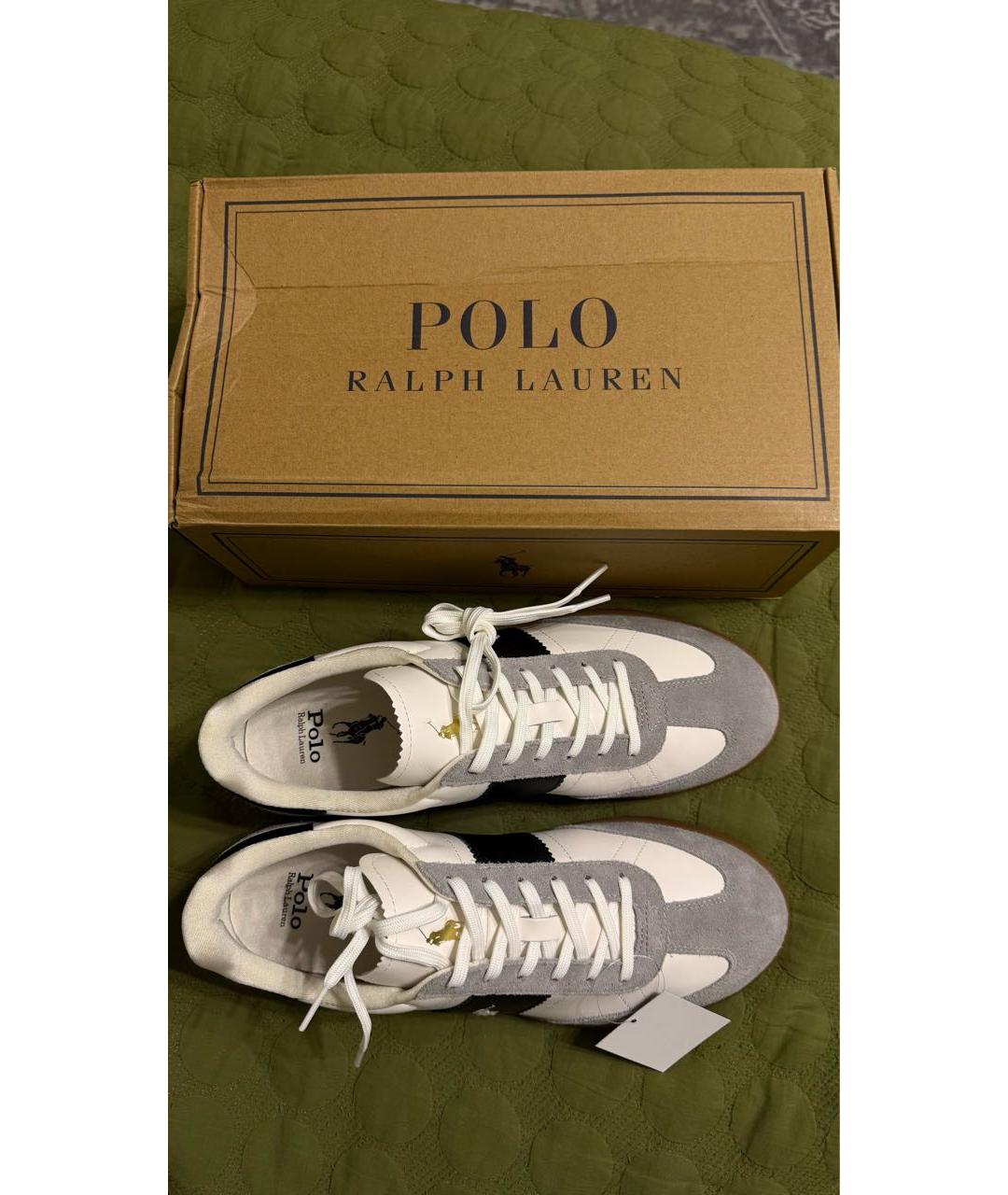 POLO RALPH LAUREN Серые замшевые низкие кроссовки / кеды, фото 5
