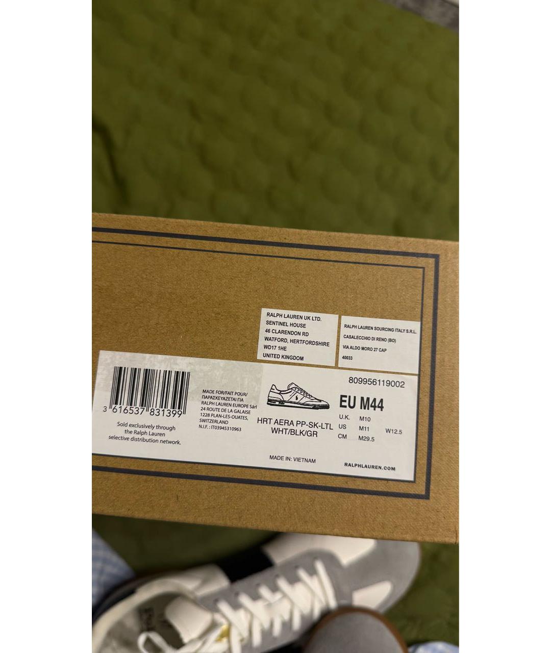 POLO RALPH LAUREN Серые замшевые низкие кроссовки / кеды, фото 4