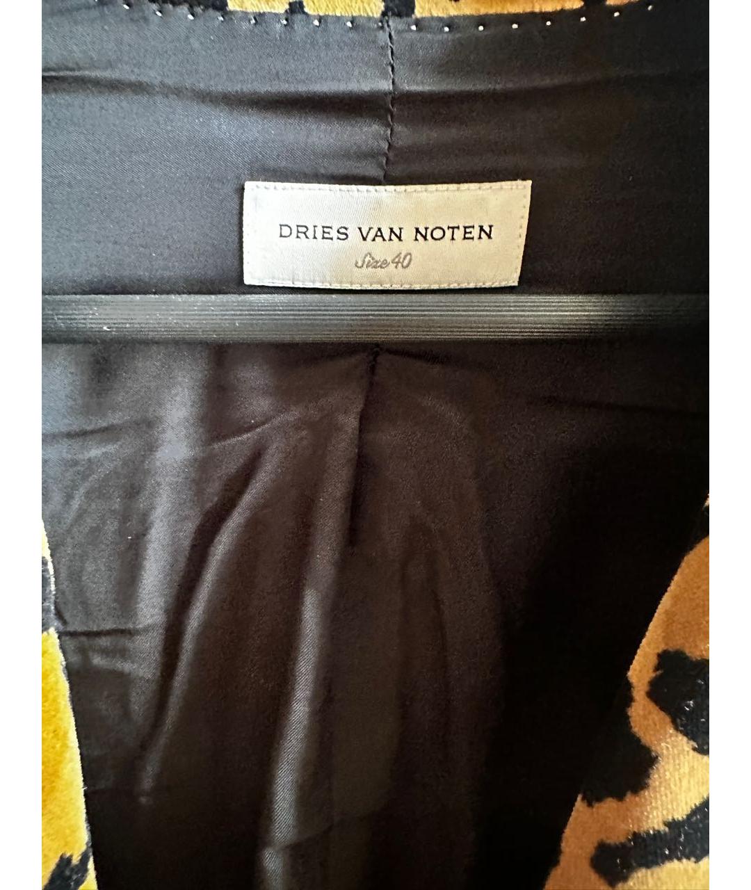 DRIES VAN NOTEN Коричневый бархатный жакет/пиджак, фото 6