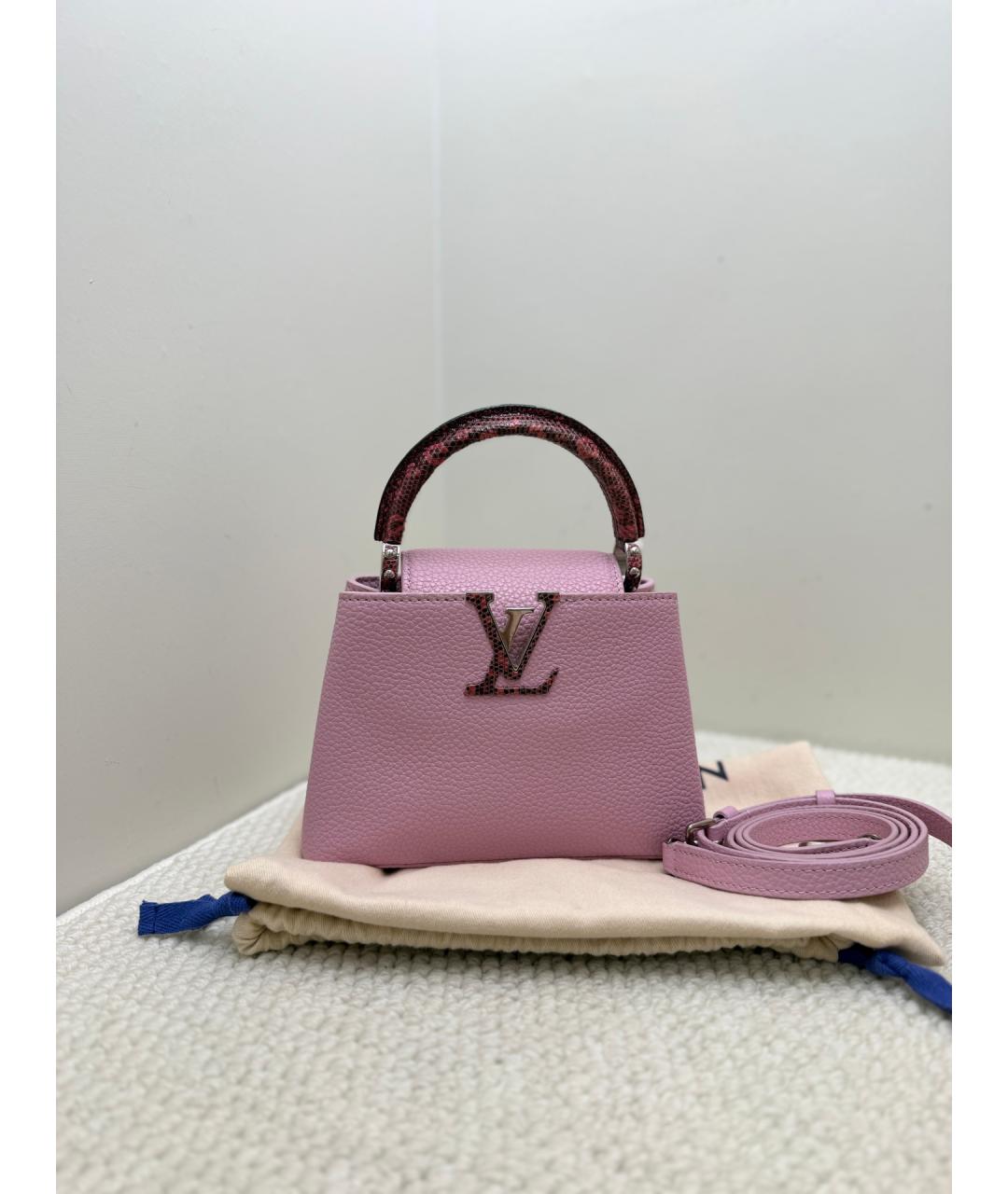 LOUIS VUITTON Фиолетовая кожаная сумка тоут, фото 3