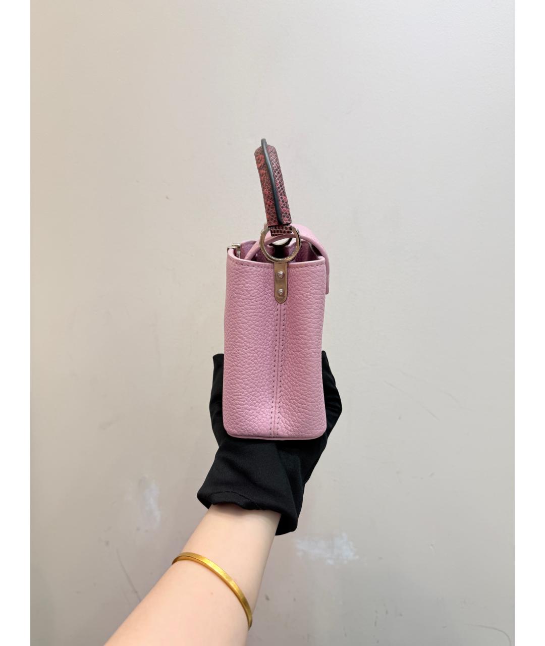 LOUIS VUITTON Фиолетовая кожаная сумка тоут, фото 5