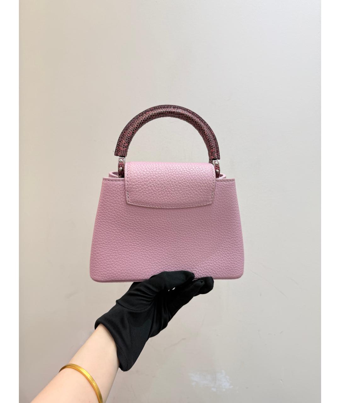 LOUIS VUITTON Фиолетовая кожаная сумка тоут, фото 4