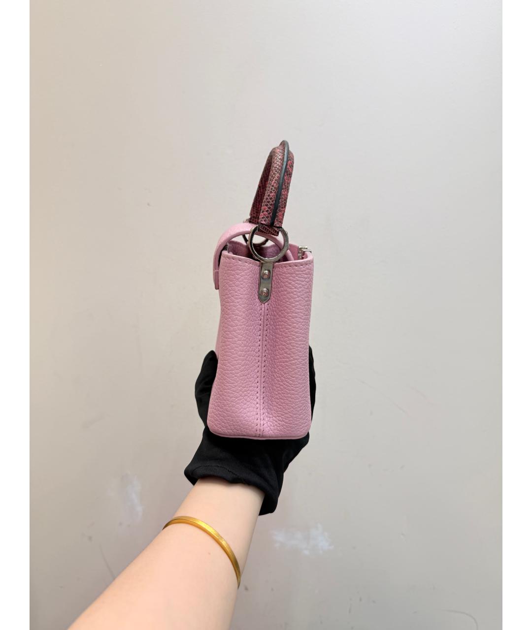 LOUIS VUITTON Фиолетовая кожаная сумка тоут, фото 6