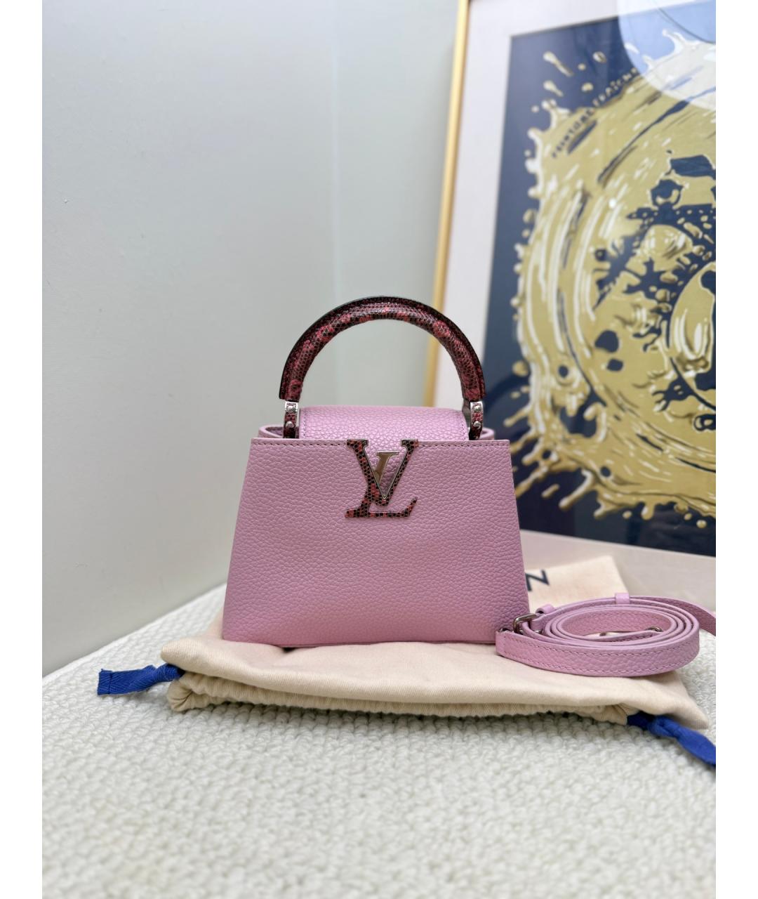 LOUIS VUITTON Фиолетовая кожаная сумка тоут, фото 2