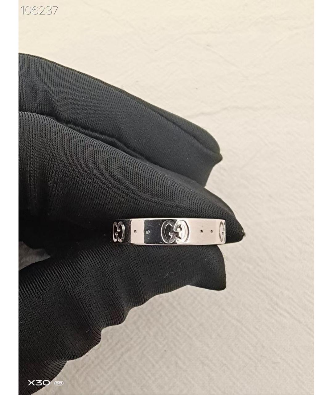 GUCCI Серебряное кольцо из белого золота, фото 2