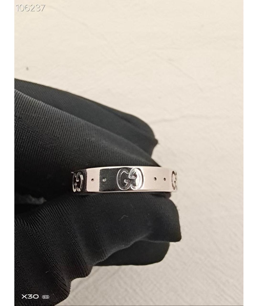 GUCCI Серебряное кольцо из белого золота, фото 3