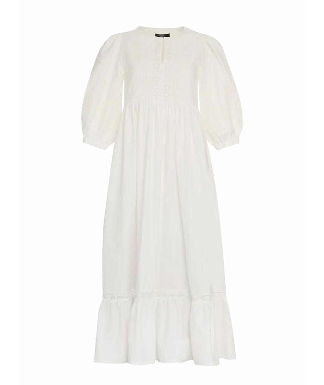 WEEKEND MAX MARA Белое хлопковое повседневное платье, фото 1