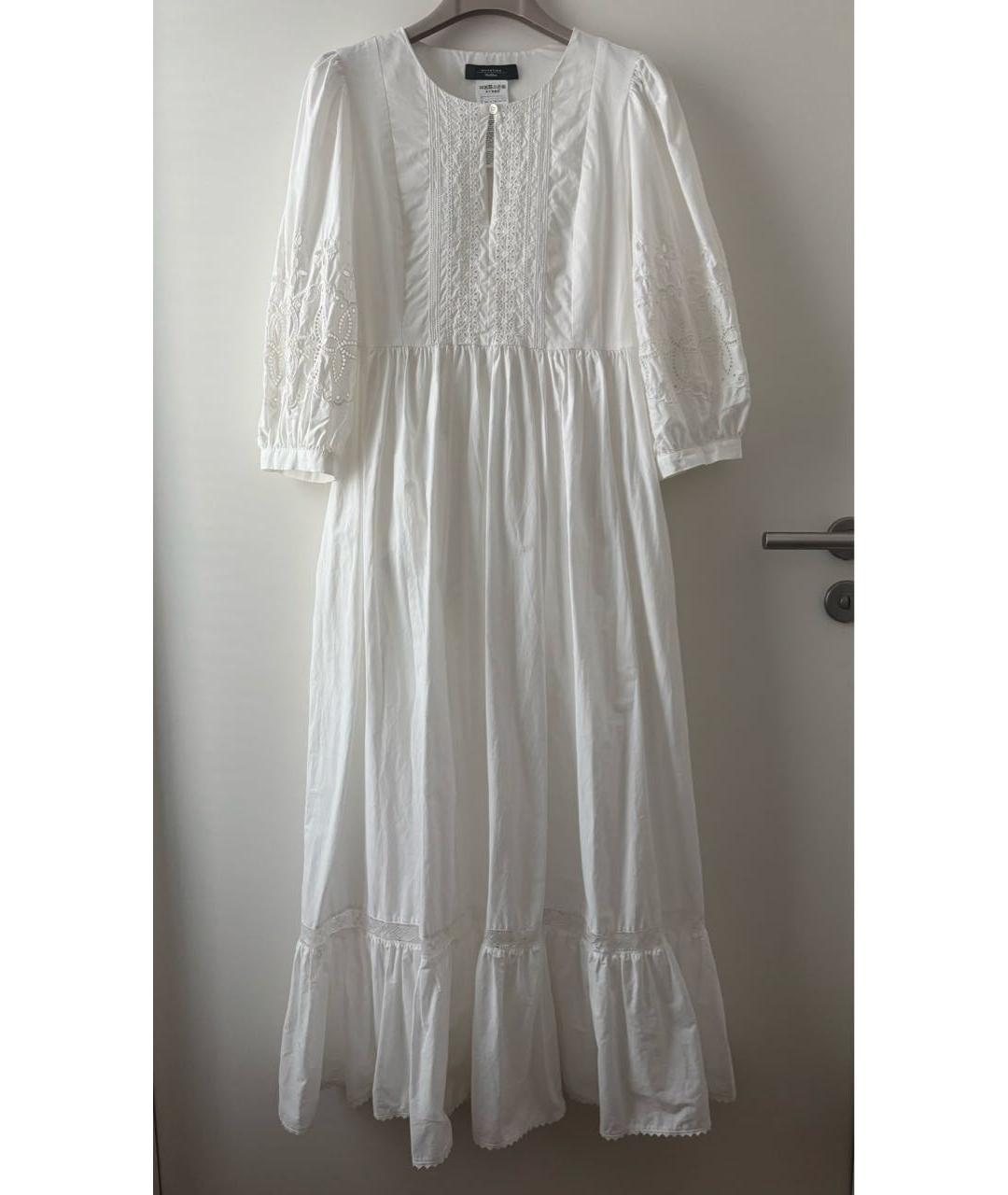 WEEKEND MAX MARA Белое хлопковое повседневное платье, фото 3