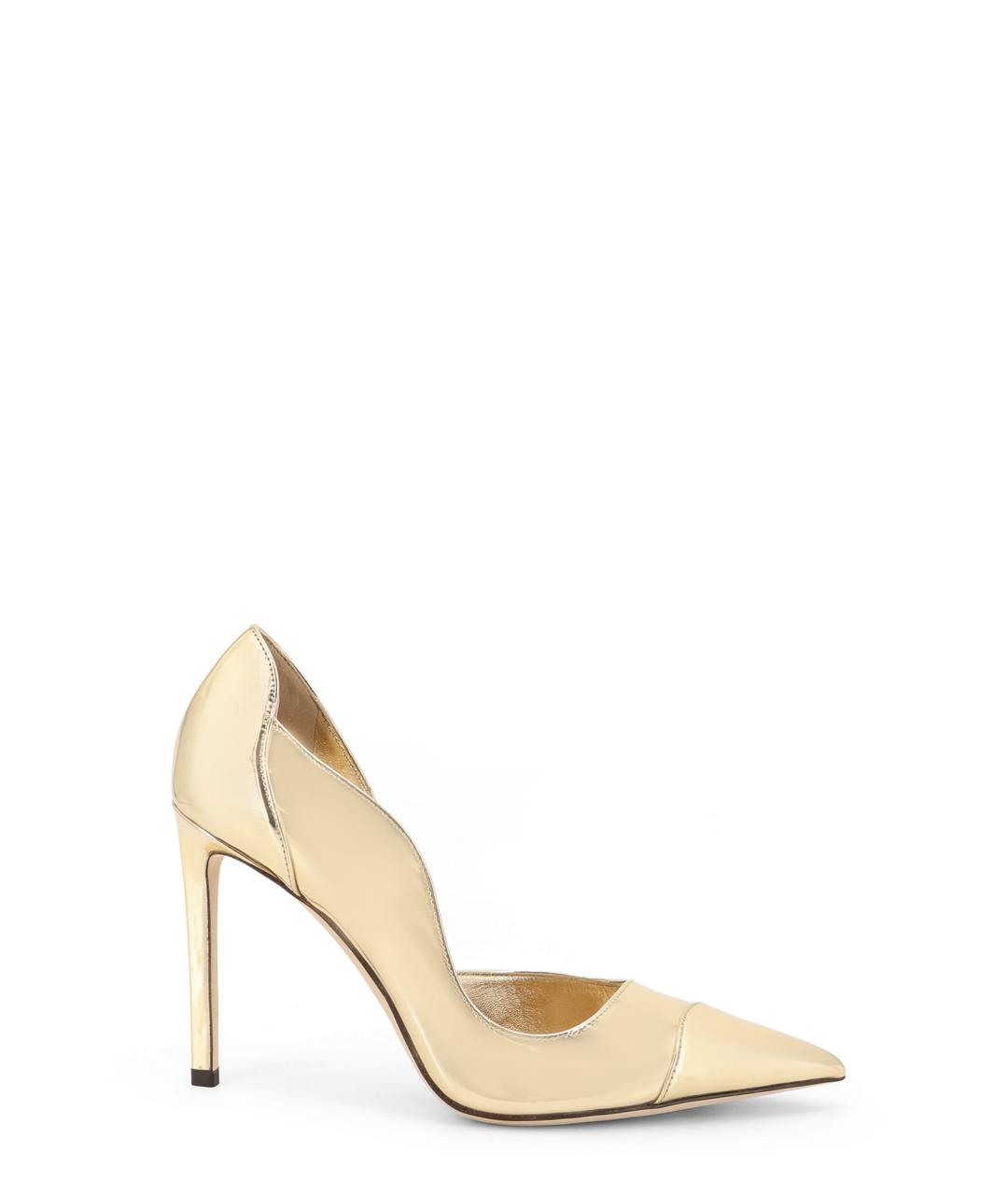 JIMMY CHOO Золотые кожаные туфли, фото 1
