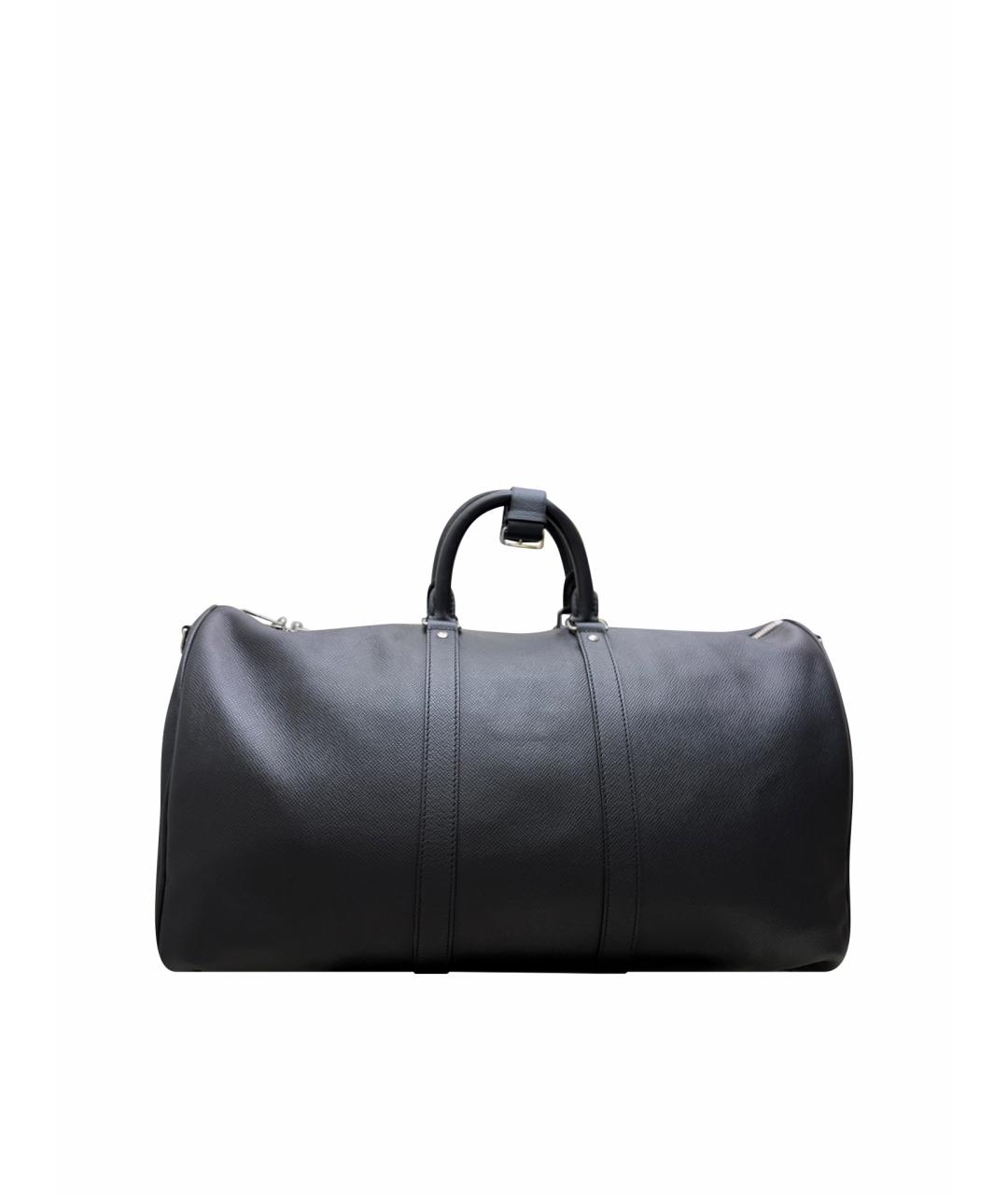 LOUIS VUITTON Черная кожаная сумка тоут, фото 1
