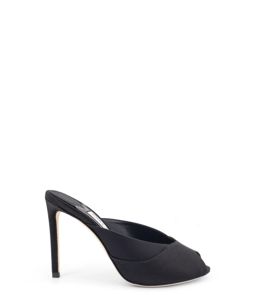 JIMMY CHOO Черные текстильные мюли, фото 1