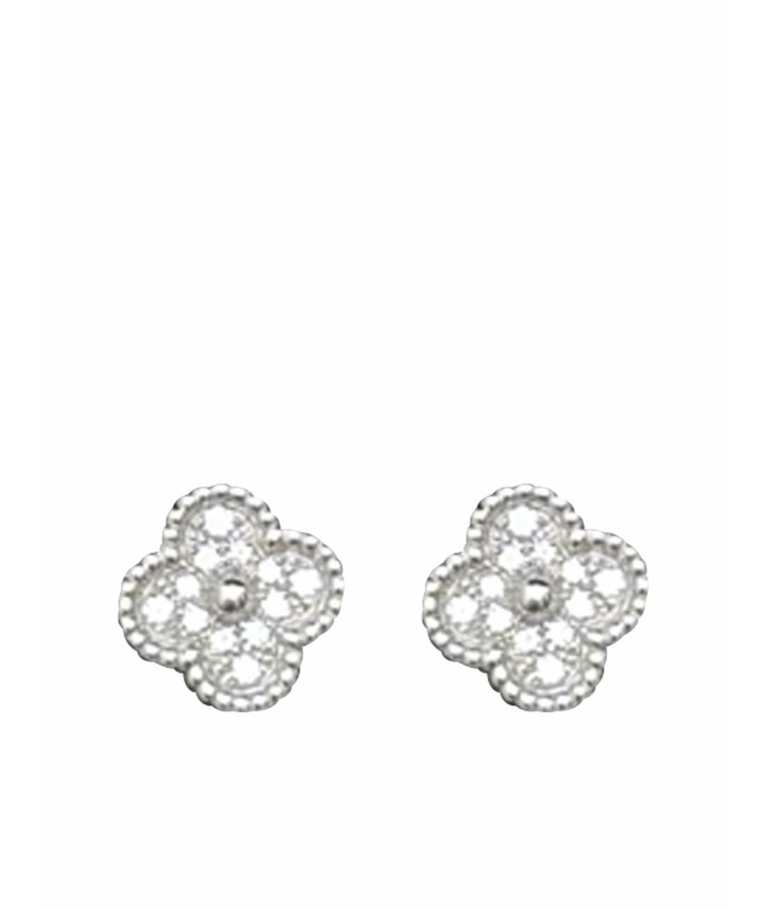 VAN CLEEF & ARPELS Серебряные серьги из белого золота, фото 1