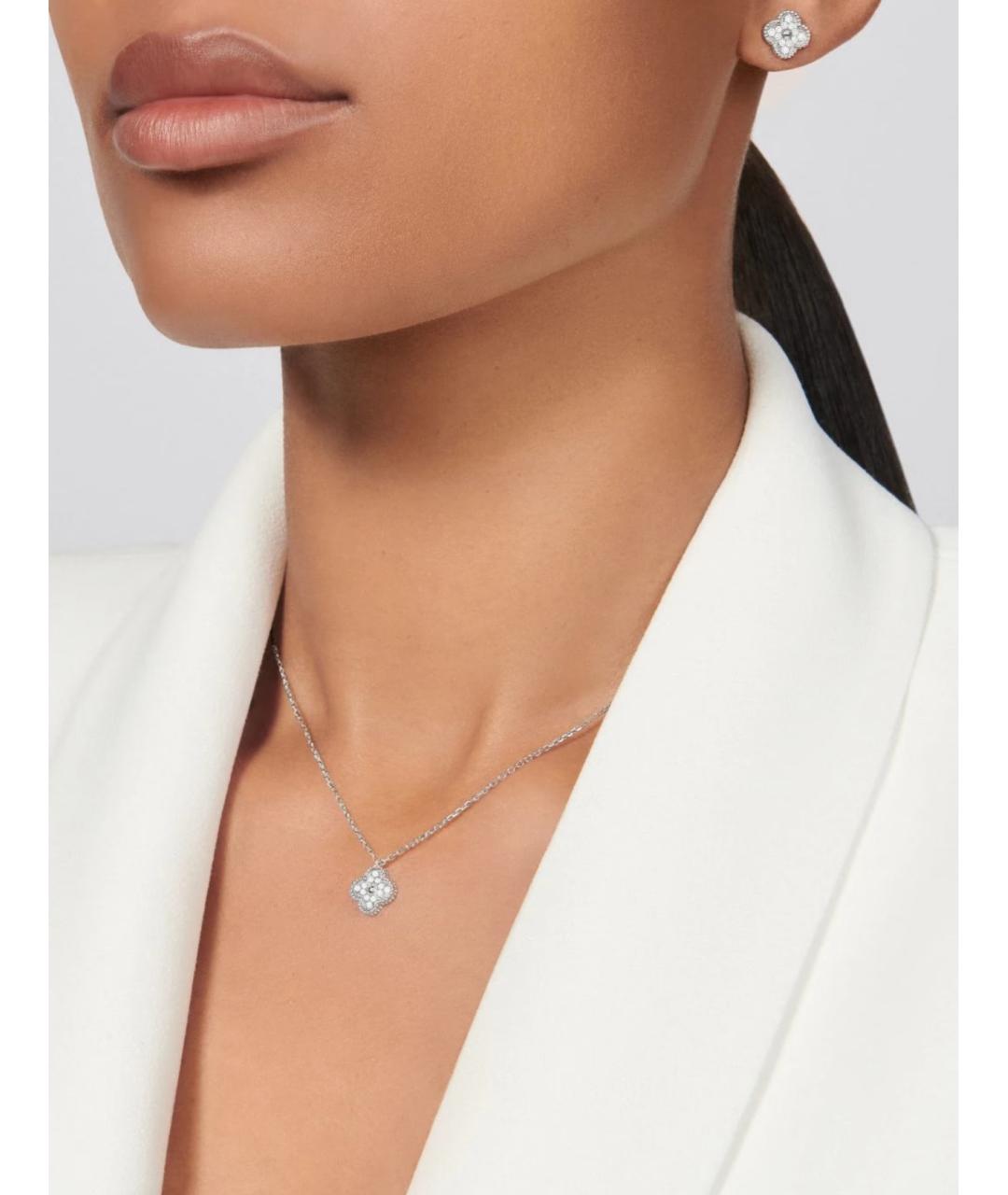 VAN CLEEF & ARPELS Серебряные серьги из белого золота, фото 4