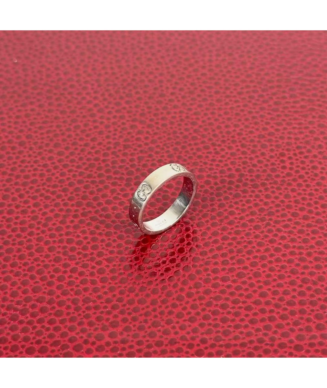 GUCCI Серебряное кольцо из белого золота, фото 4