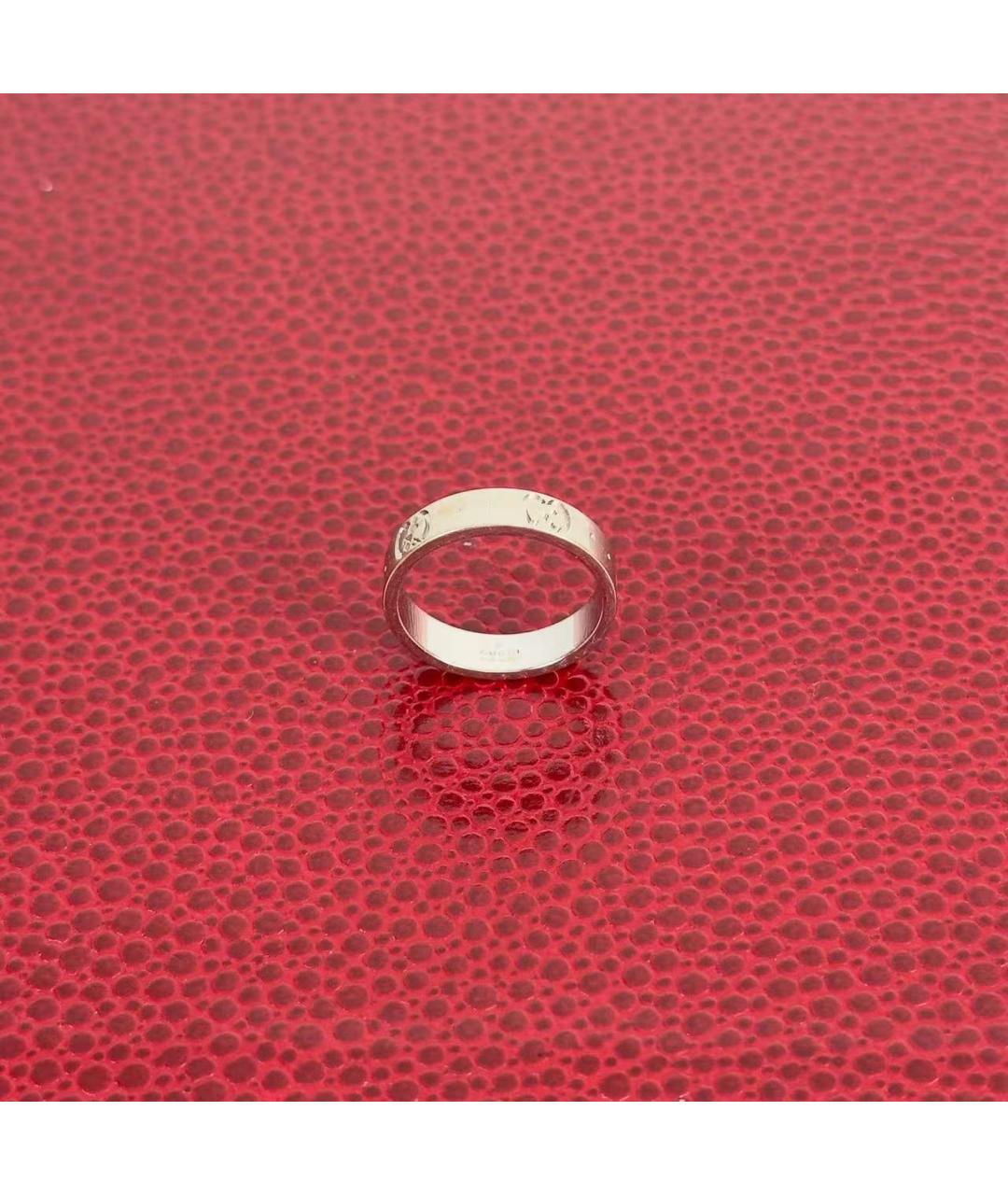 GUCCI Серебряное кольцо из белого золота, фото 3