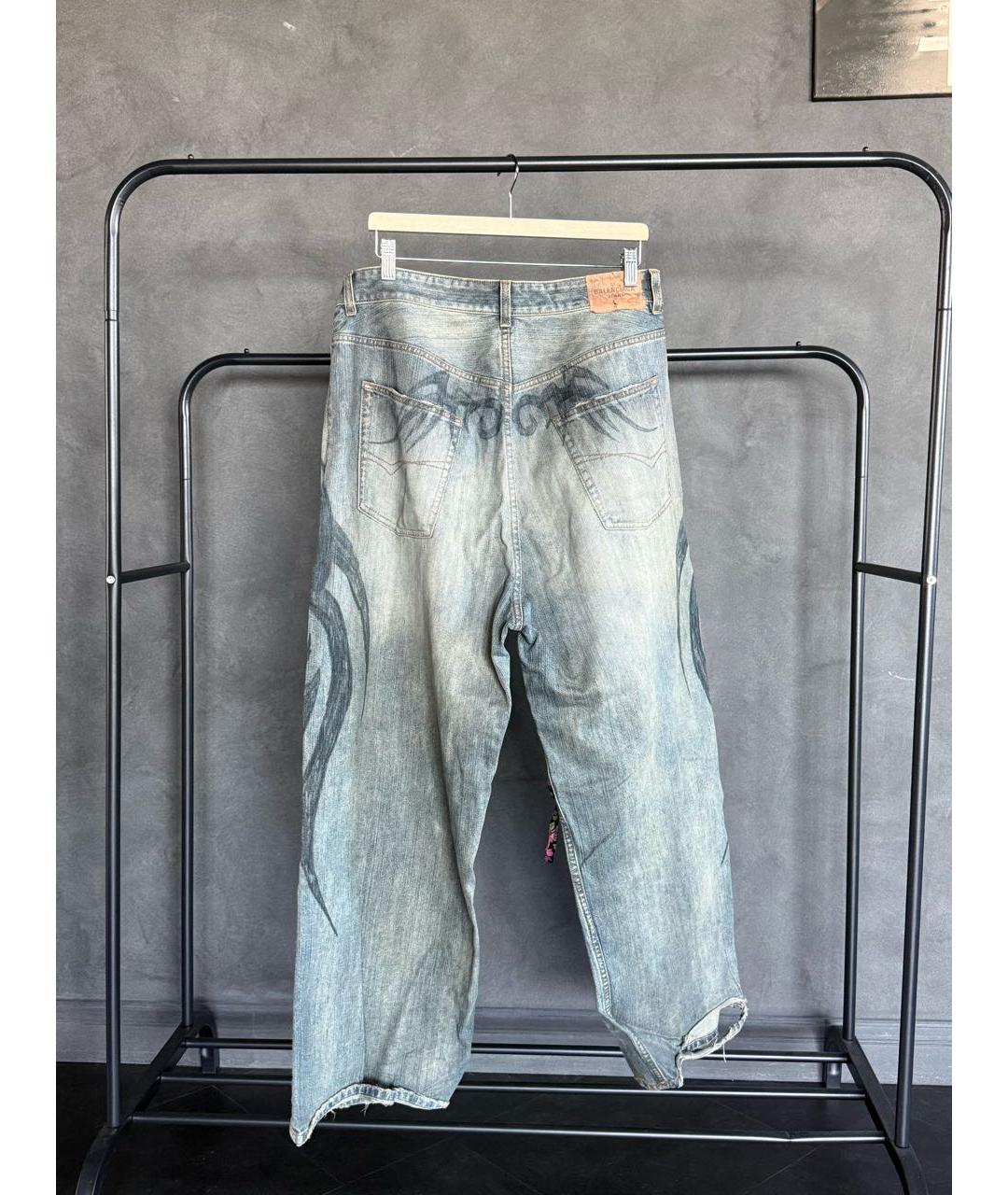 BALENCIAGA Голубые хлопковые джинсы, фото 2