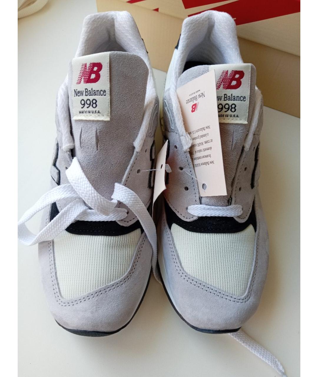 NEW BALANCE Серые замшевые кроссовки, фото 2