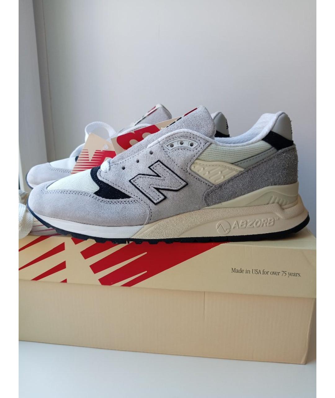 NEW BALANCE Серые замшевые кроссовки, фото 10