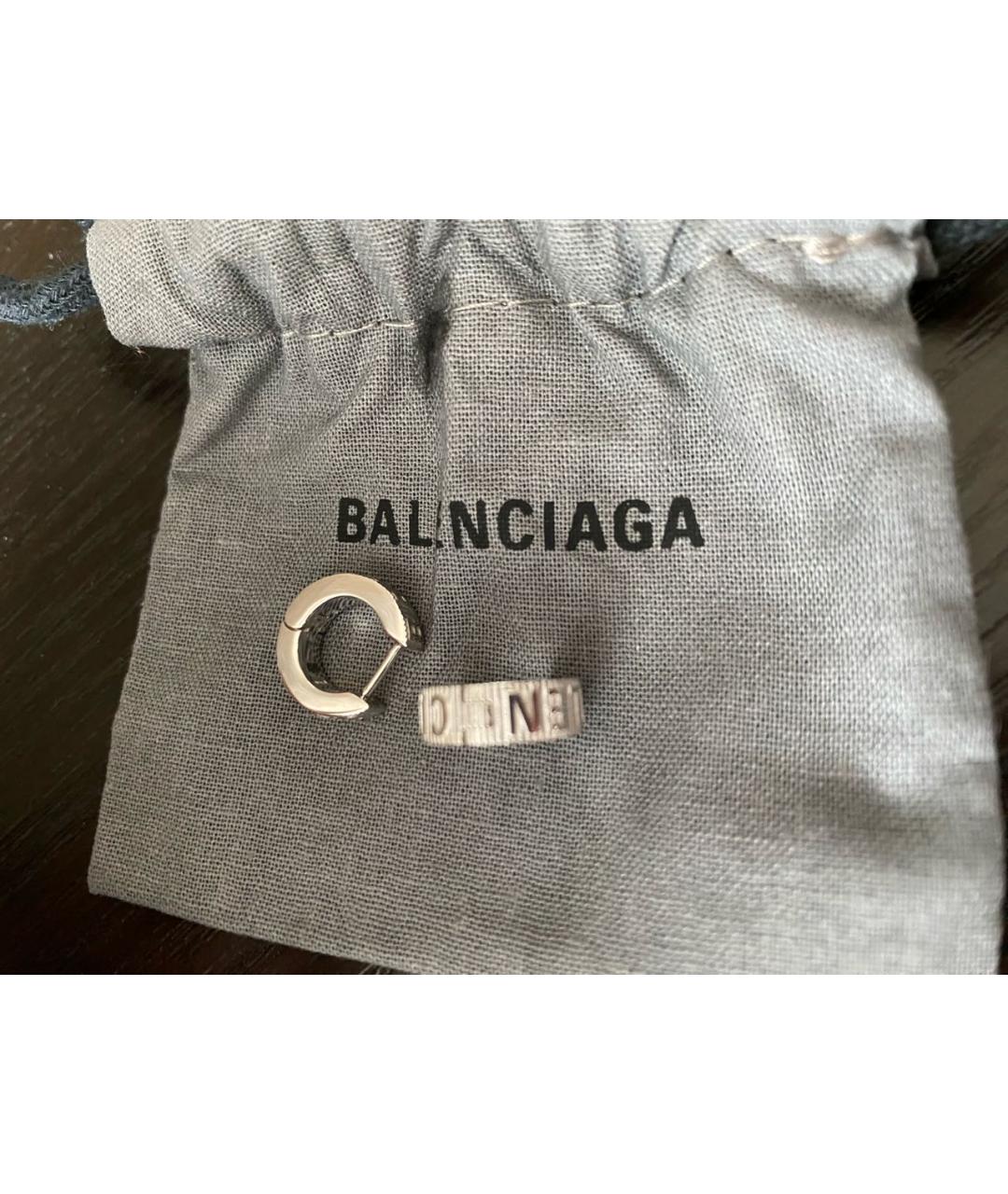 BALENCIAGA Серебряные металлические серьги, фото 2