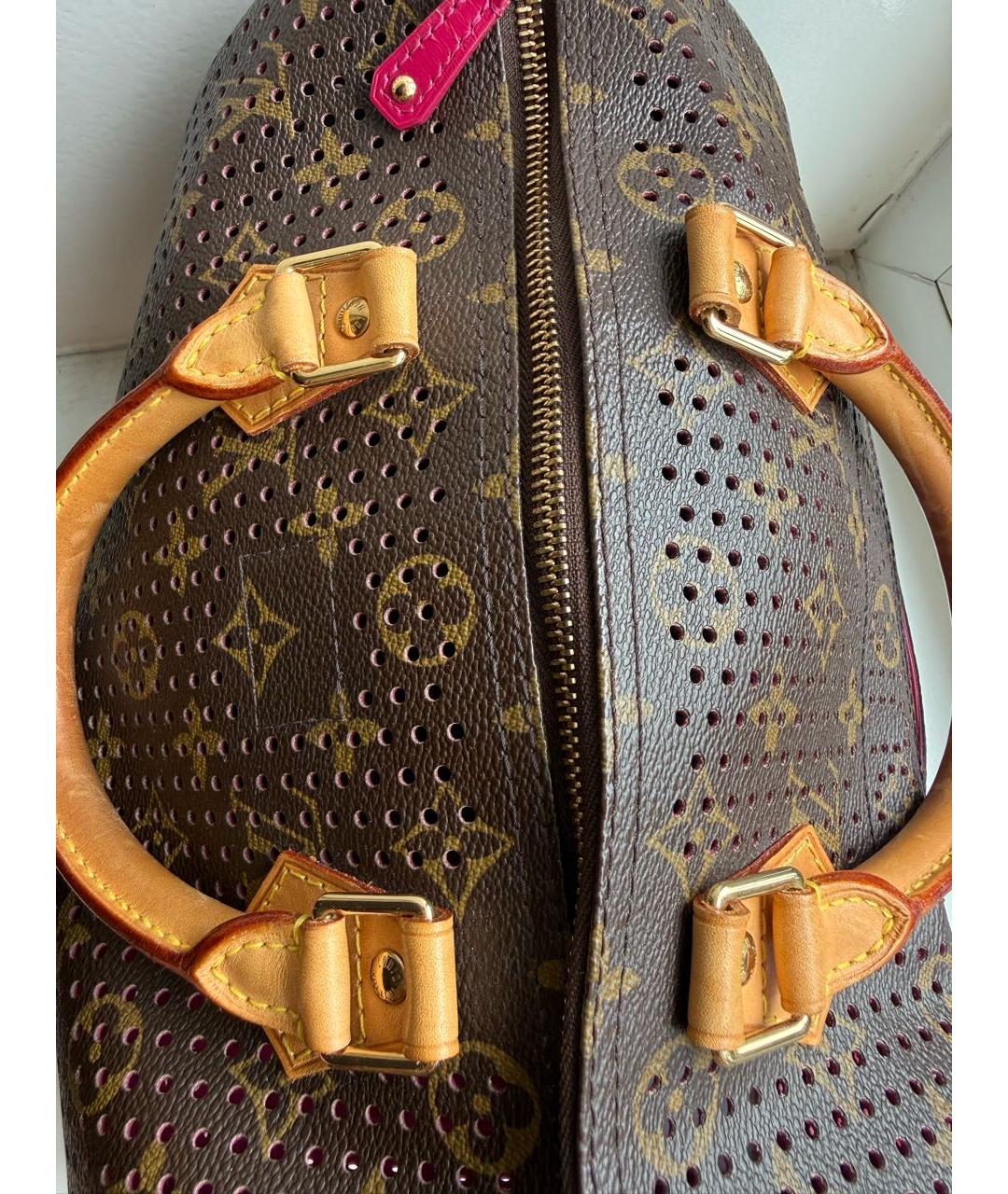 LOUIS VUITTON Бежевая кожаная сумка с короткими ручками, фото 4