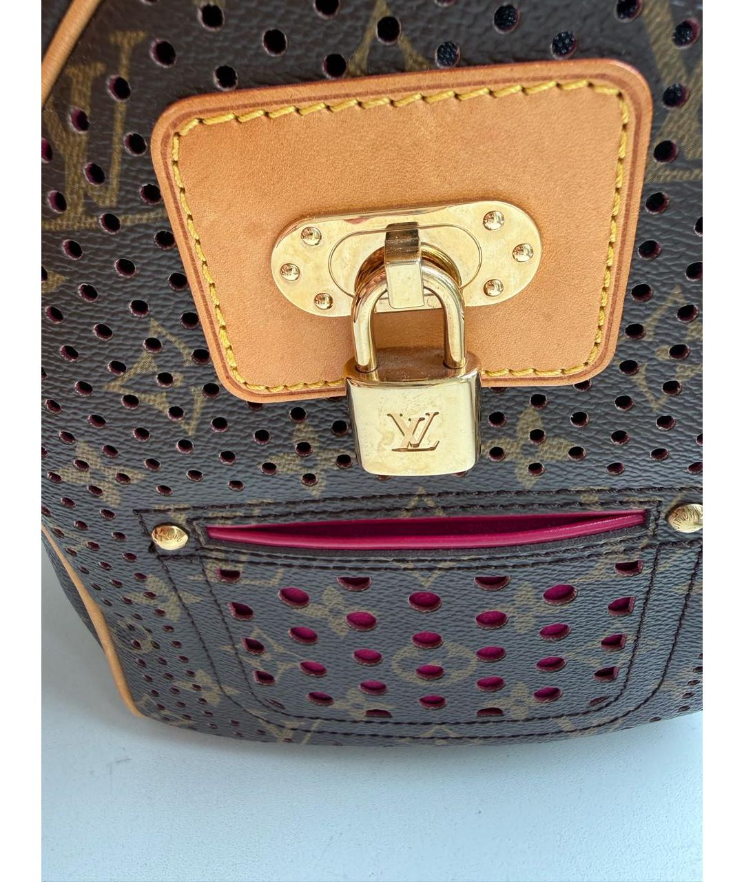LOUIS VUITTON Бежевая кожаная сумка с короткими ручками, фото 2