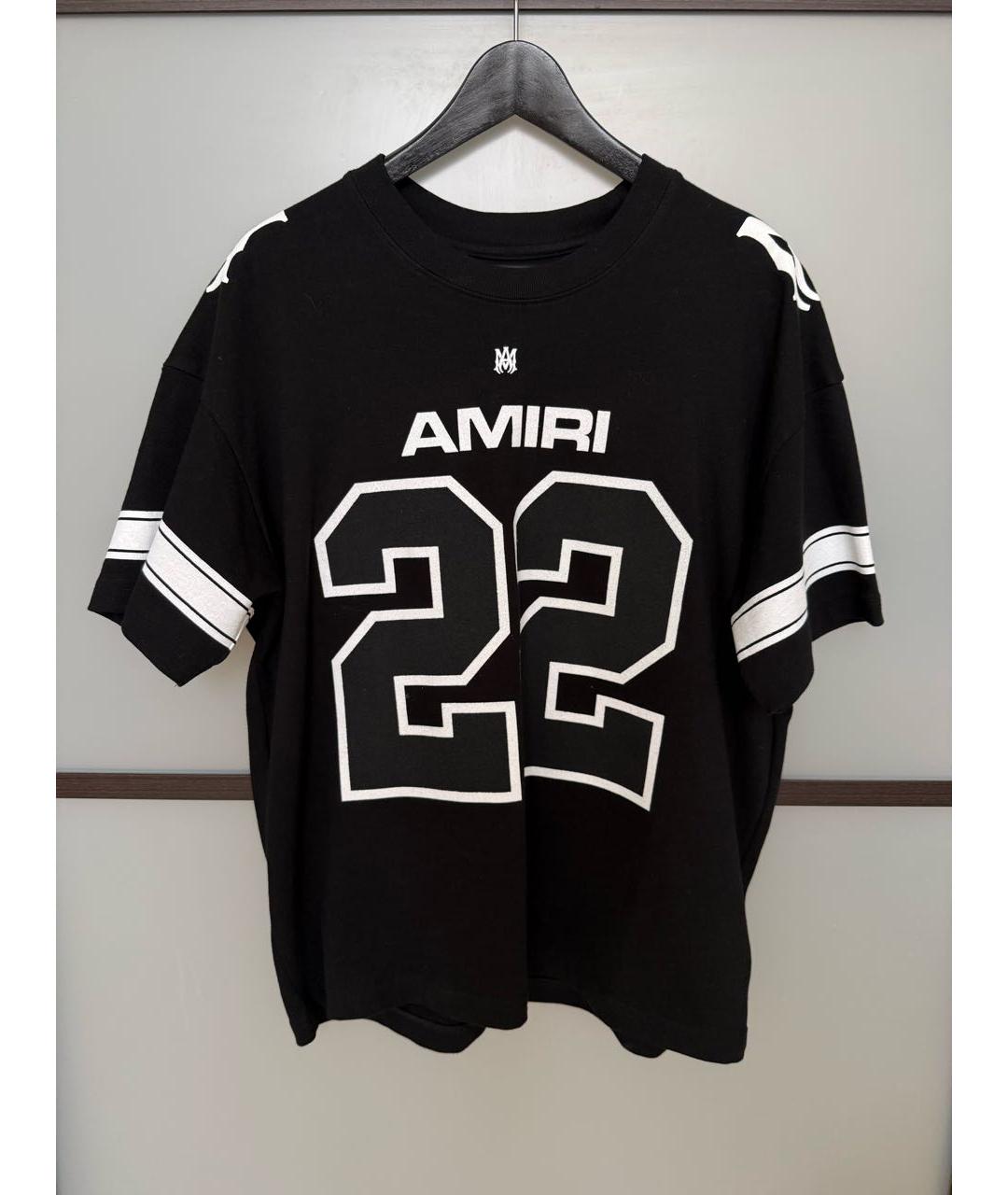 AMIRI Черная хлопковая футболка, фото 2