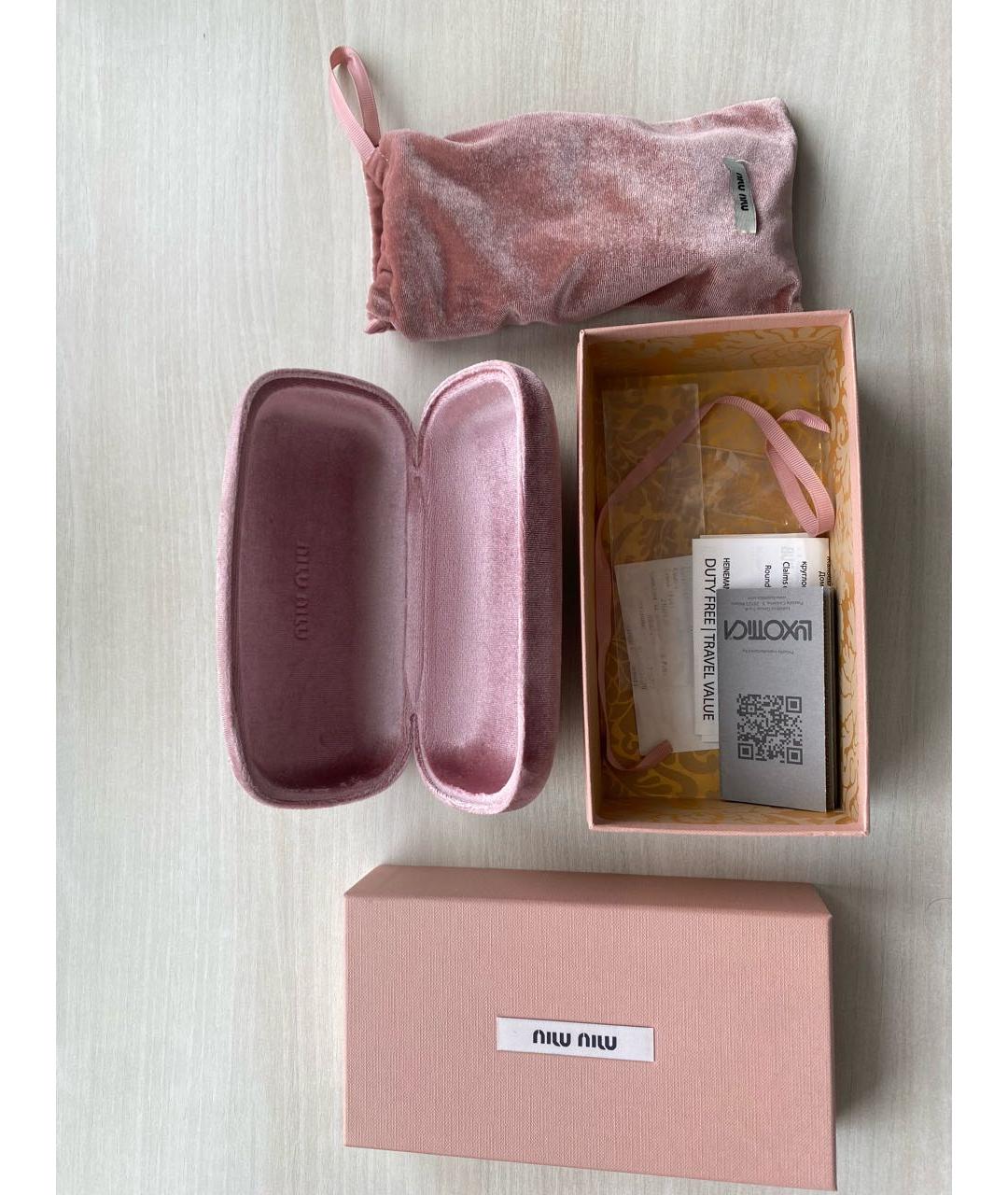 MIU MIU Черные пластиковые солнцезащитные очки, фото 4