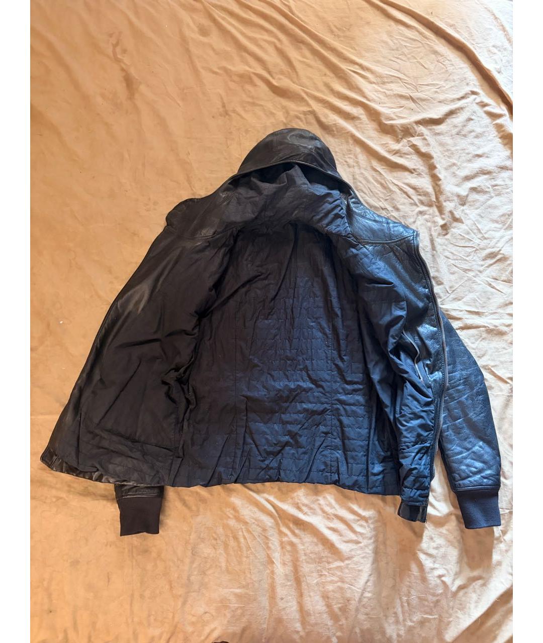 RICK OWENS Черная кожаная куртка, фото 5