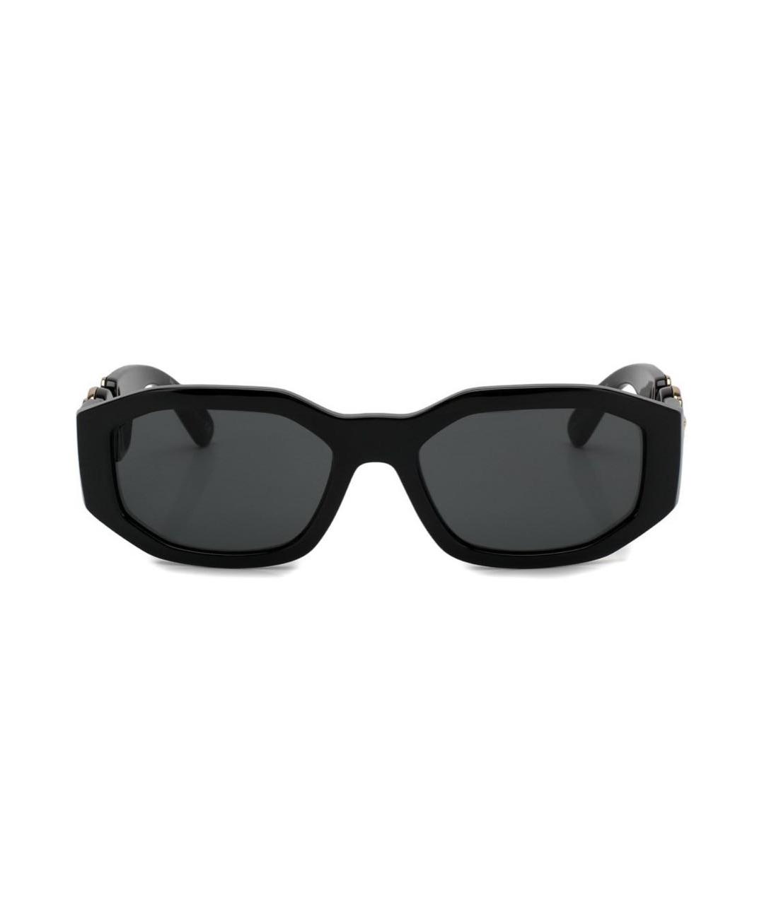 VERSACE Черные пластиковые солнцезащитные очки, фото 1