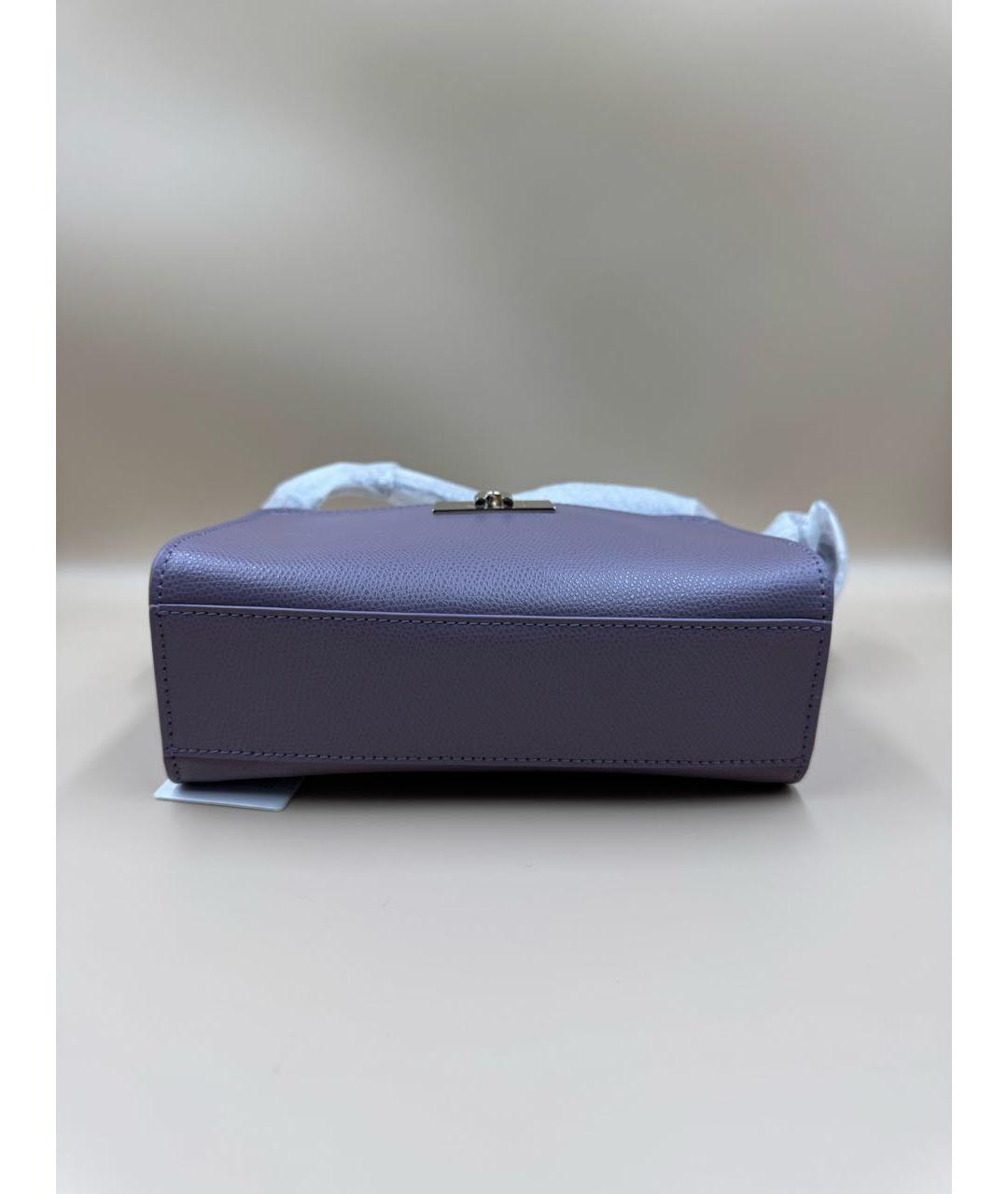 FURLA Фиолетовая кожаная сумка через плечо, фото 5