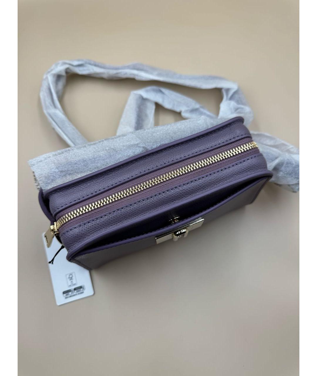 FURLA Фиолетовая кожаная сумка через плечо, фото 7