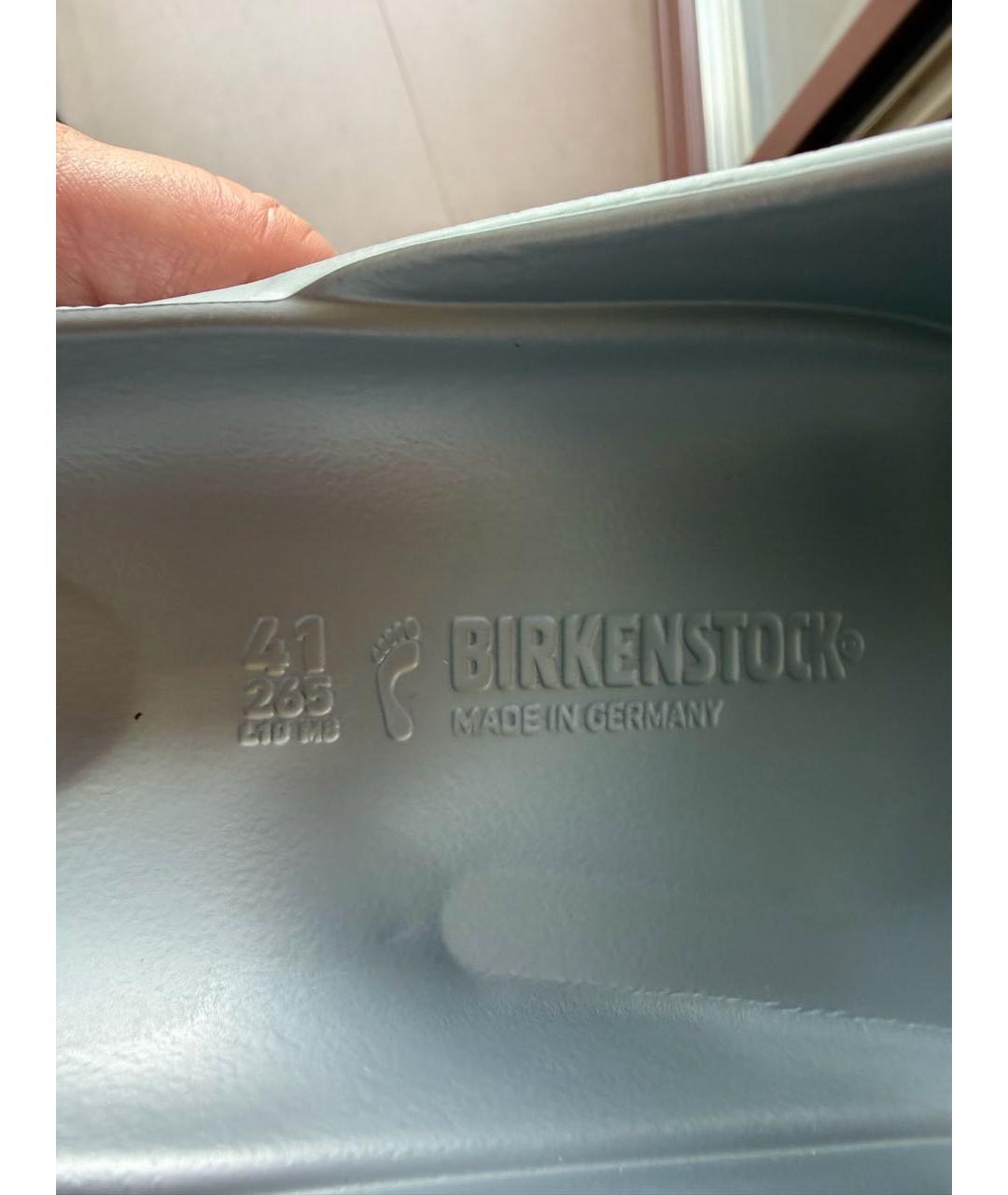 BIRKENSTOCK Серебряные резиновые сандалии, фото 4