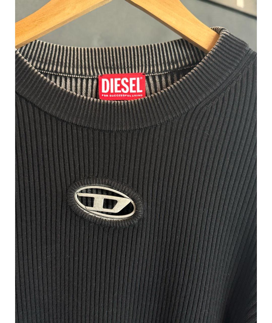 DIESEL Черный хлопковый джемпер / свитер, фото 4