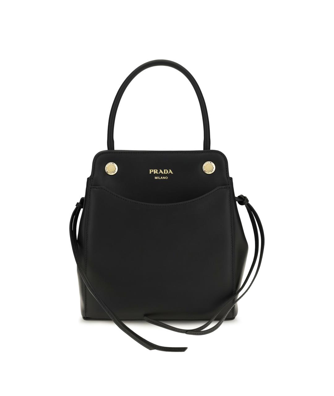 PRADA Черная кожаная сумка тоут, фото 1
