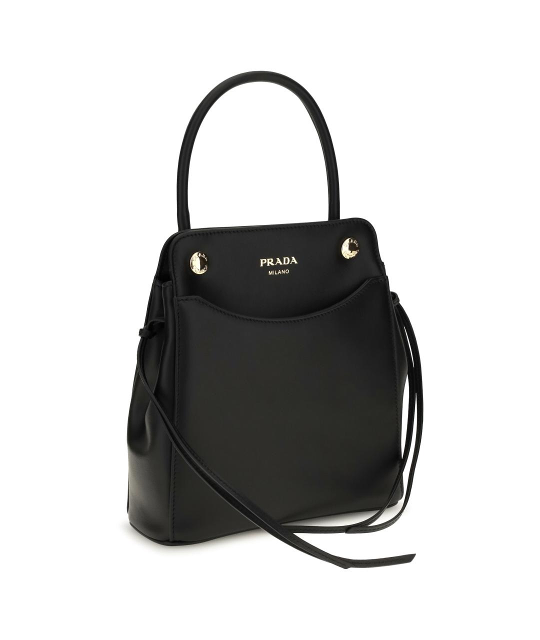 PRADA Черная кожаная сумка тоут, фото 2