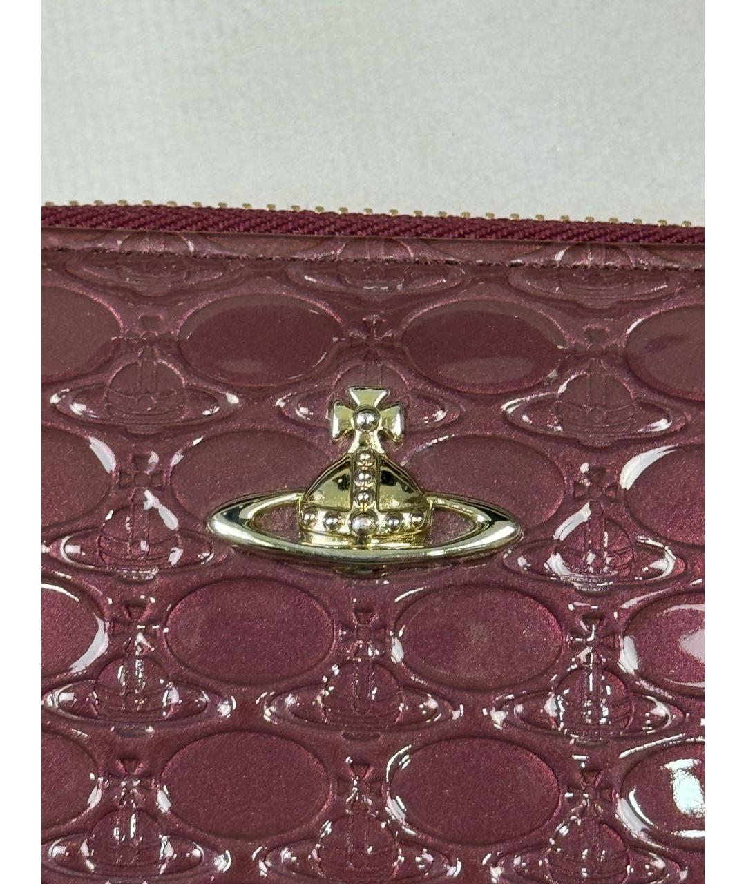 VIVIENNE WESTWOOD Розовый кошелек из лакированной кожи, фото 2