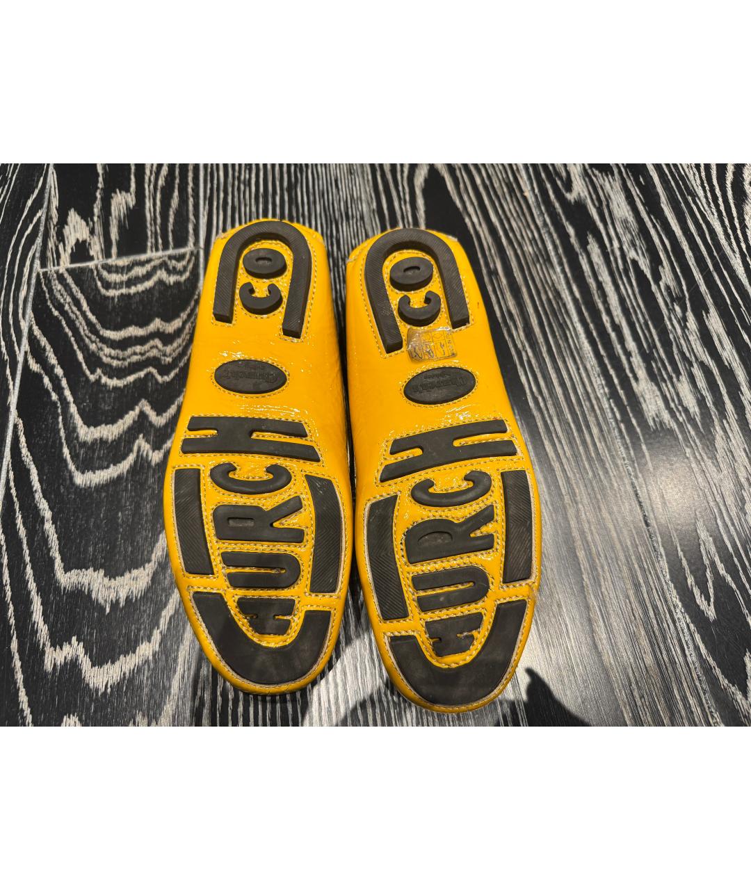 ALEXANDER MCQUEEN Горчичные мокасины из лакированной кожи, фото 6