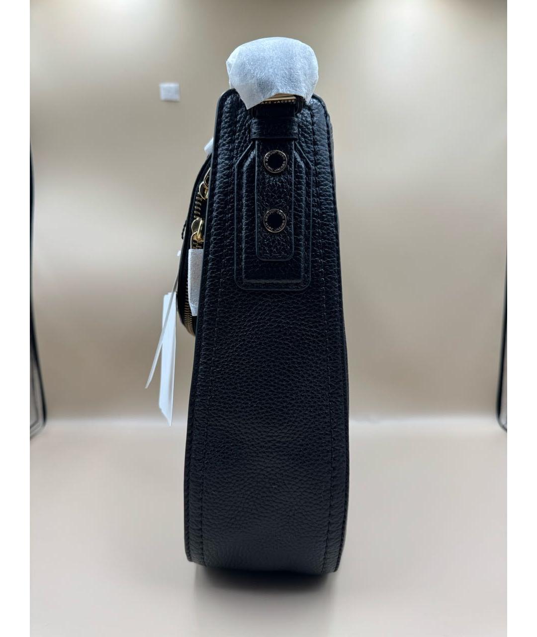 MARC JACOBS Черная кожаная сумка с короткими ручками, фото 3
