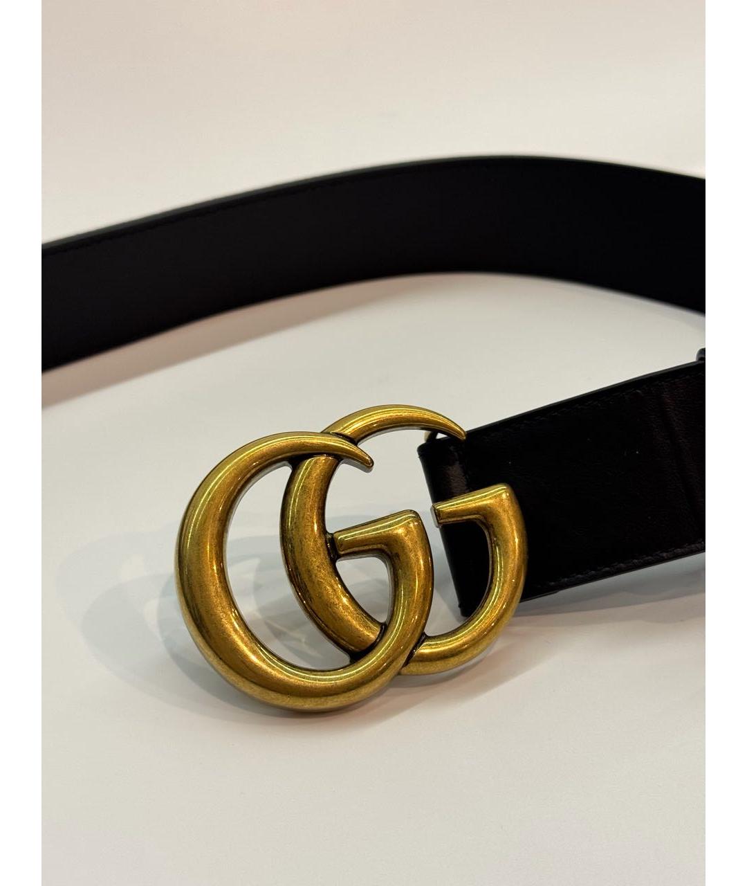 GUCCI Черный кожаный ремень, фото 6
