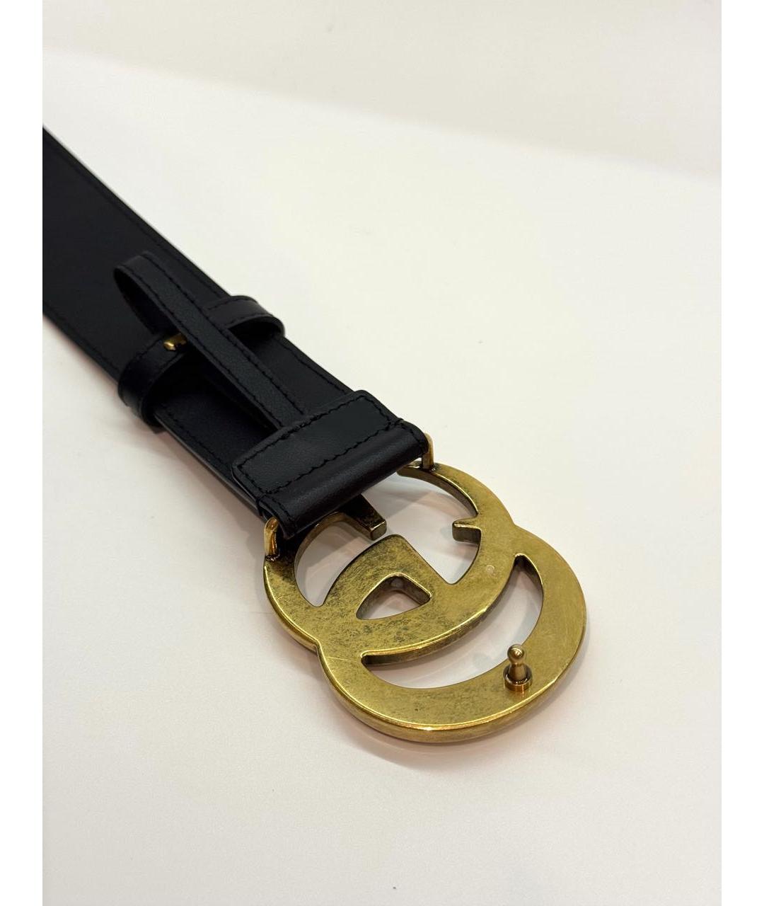 GUCCI Черный кожаный ремень, фото 4