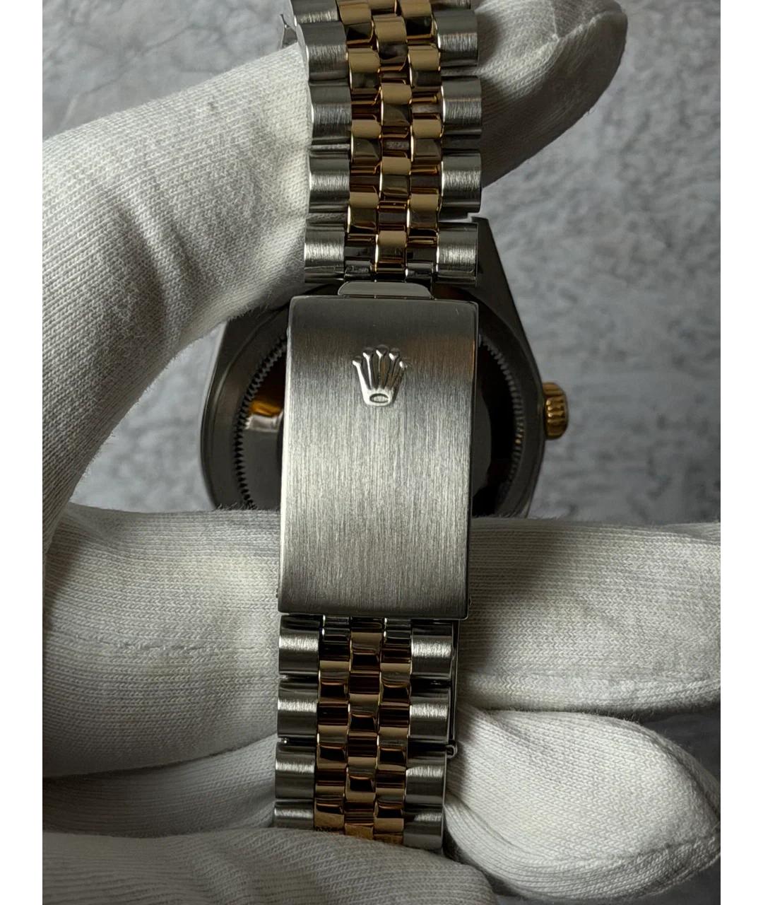 ROLEX Белые часы из желтого золота, фото 6