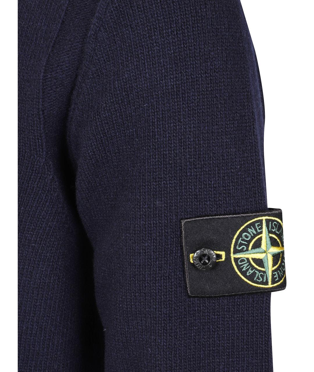 STONE ISLAND Синий шерстяной джемпер / свитер, фото 2