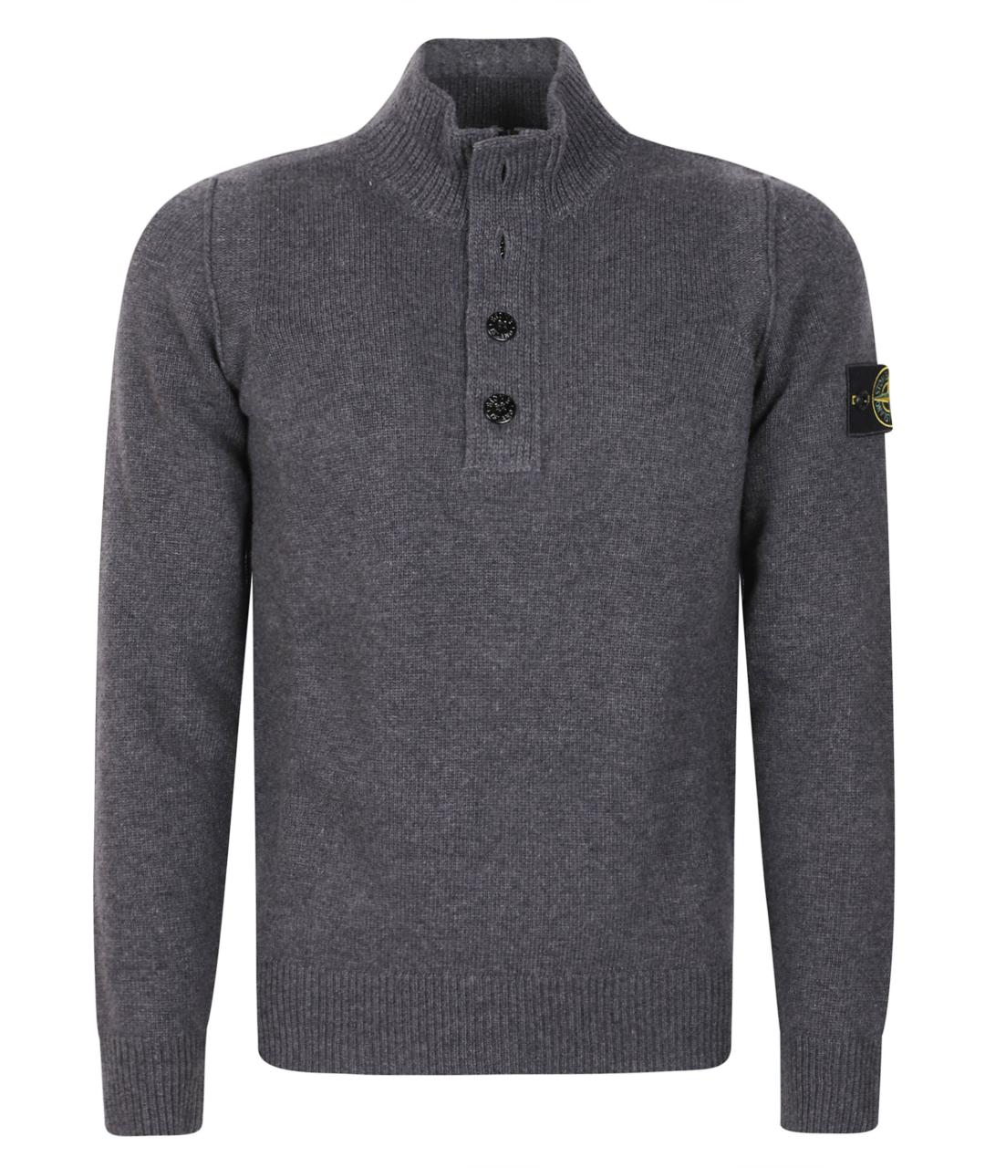 STONE ISLAND Серый шерстяной джемпер / свитер, фото 1