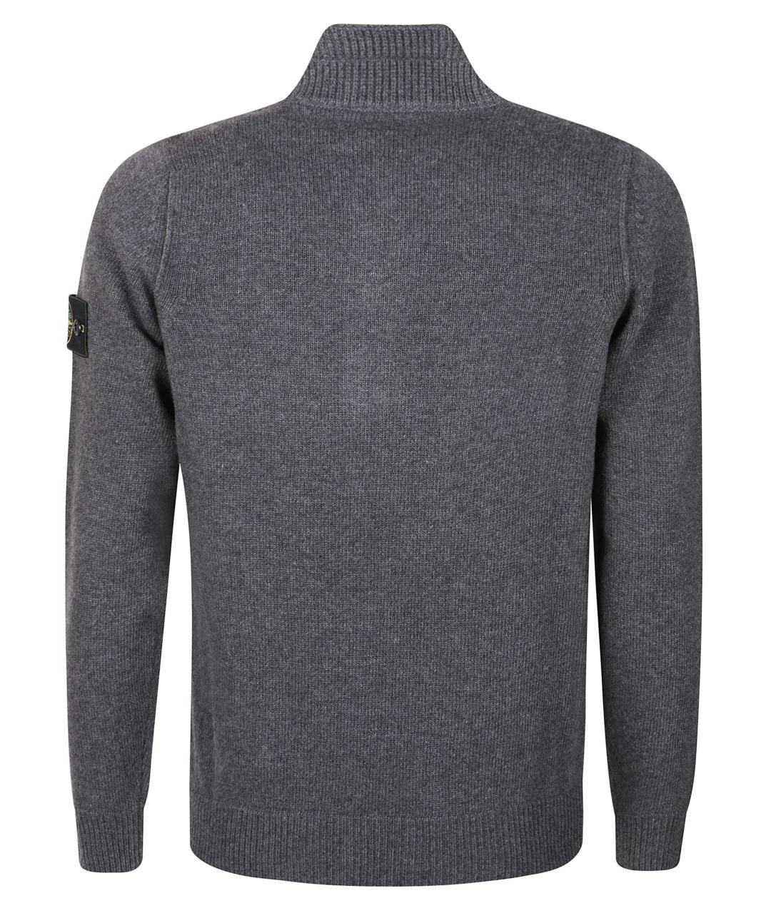 STONE ISLAND Серый шерстяной джемпер / свитер, фото 3