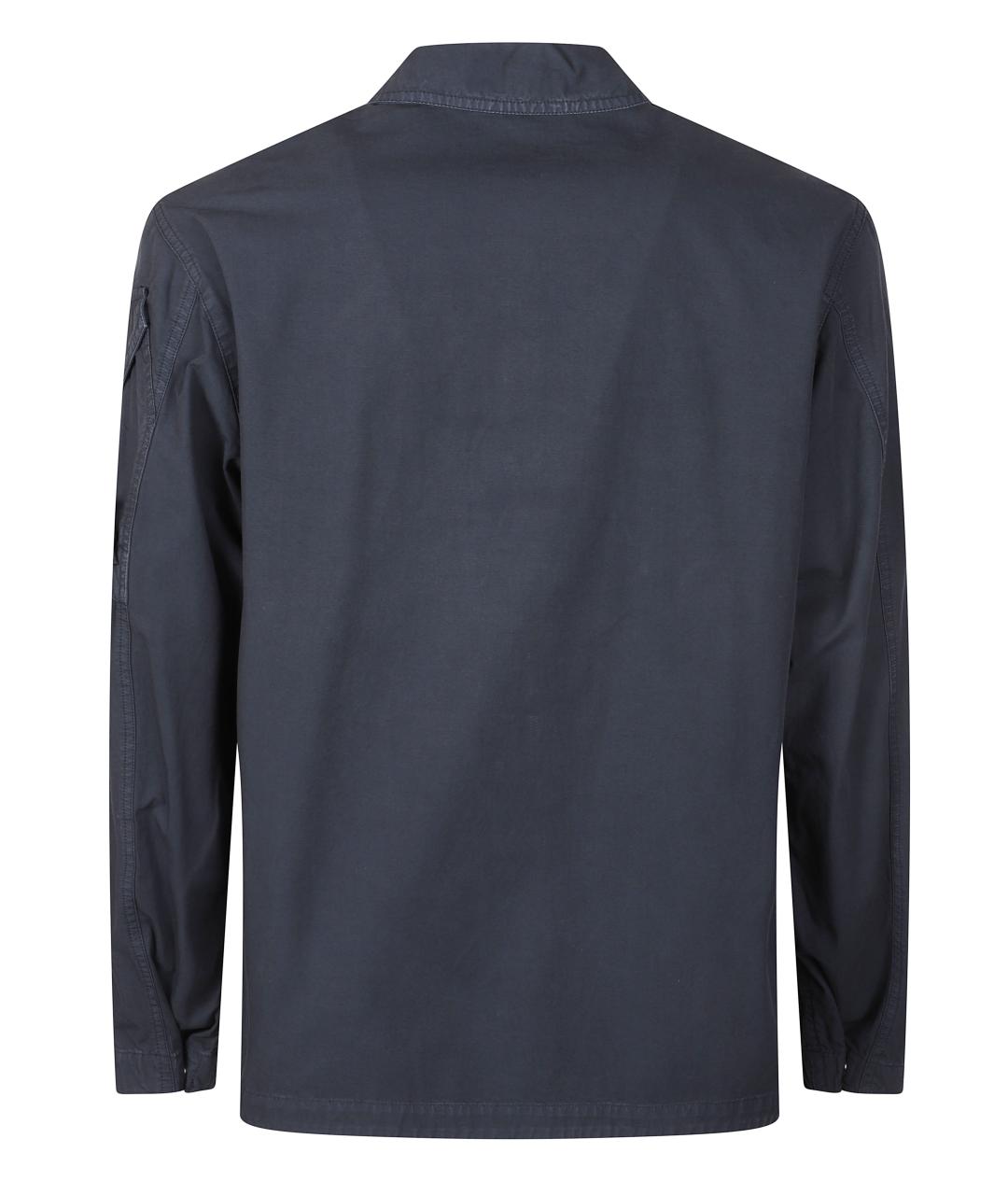 STONE ISLAND Синяя хлопковая кэжуал рубашка, фото 3