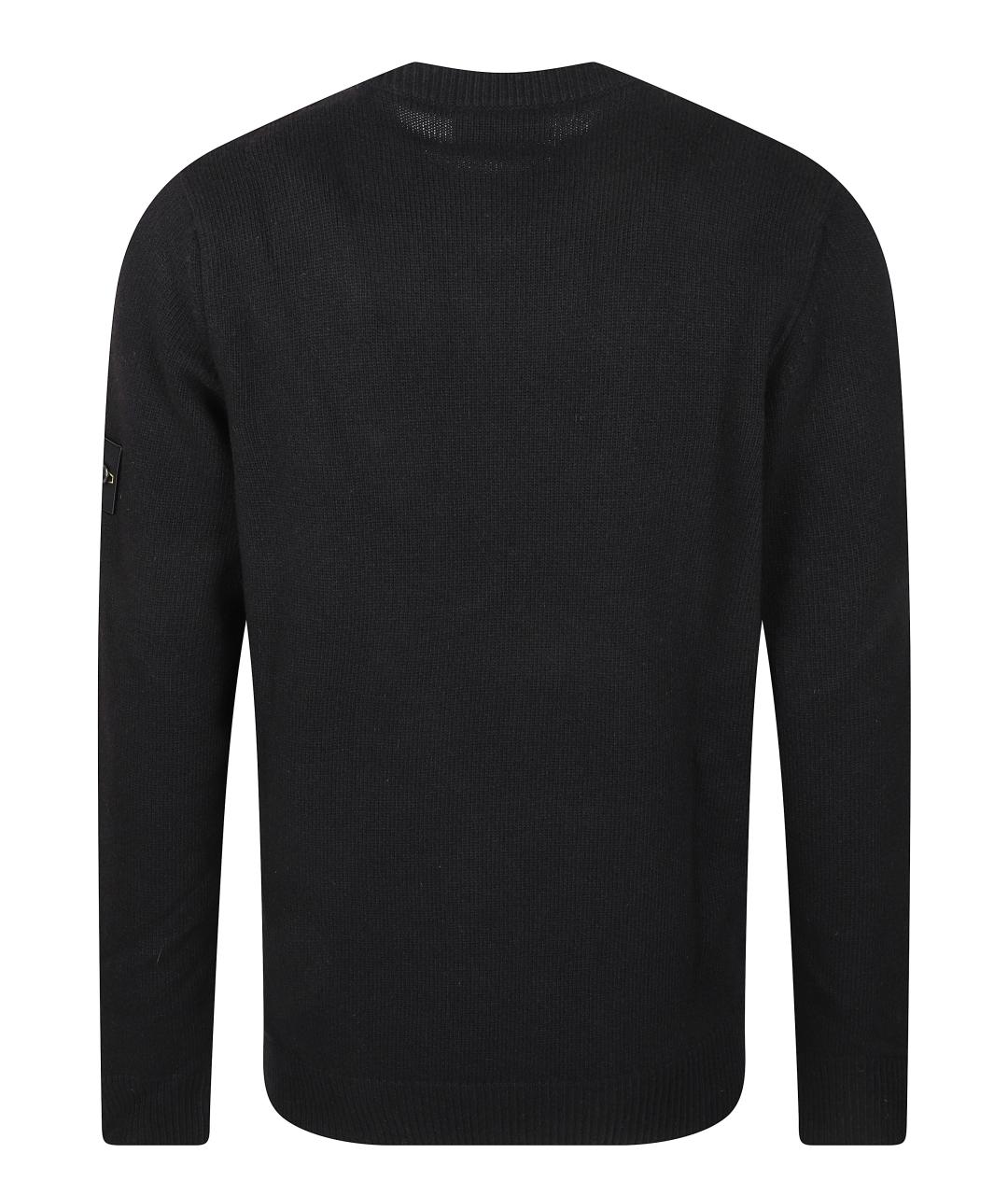 STONE ISLAND Черный шерстяной джемпер / свитер, фото 3